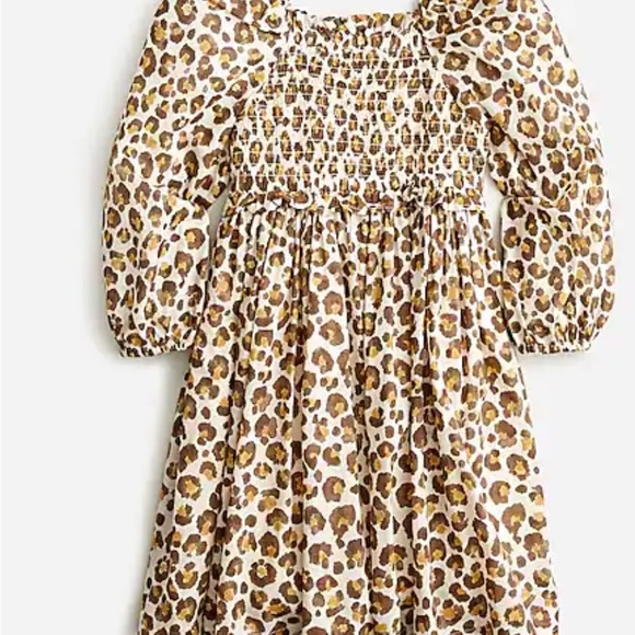 JCrew CrewCuts Kids Girls' smocked puff-sleeve dress in voile Size: 5 - Picture 1 of 4